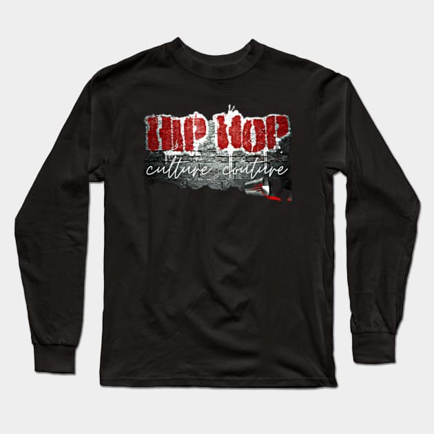 Hip Hop Retro Vintage Design Long Sleeve T-Shirt by EYESCREAMPOP